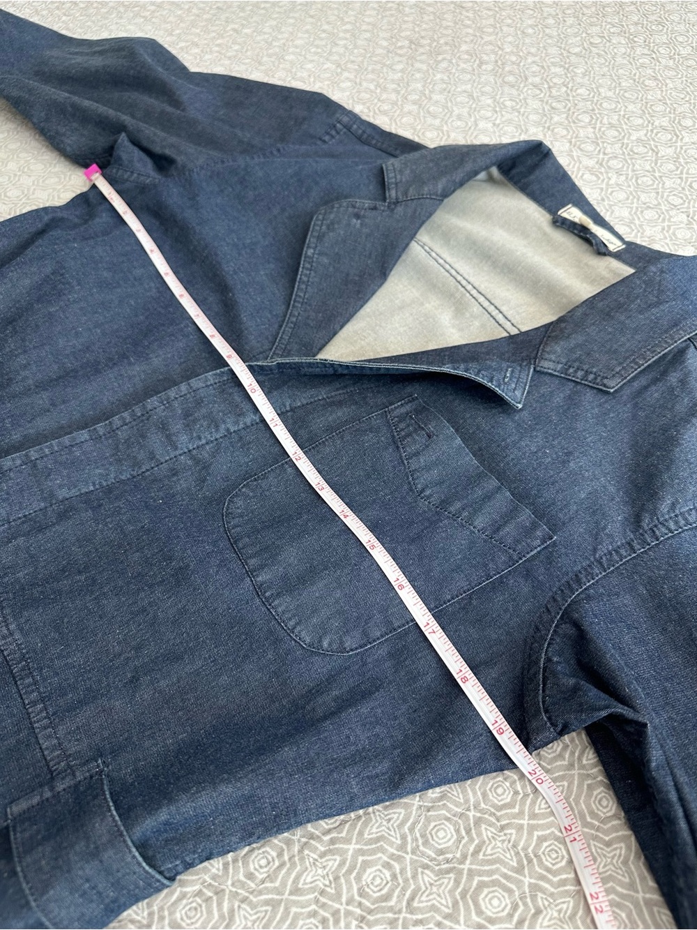 ALEX MILL Indigo Women’s Standard Jumpsuit Dark Blue Indigo Cotton Size S - Picture 12 of 16